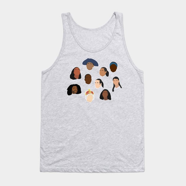 Hamilton Original Cast Silhouettes Tank Top by MyownArt